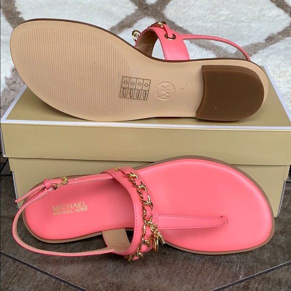 MICHAEL KORS ELSA THONG NAPPA PU GRAPEFRUIT - Picture 5 of 16